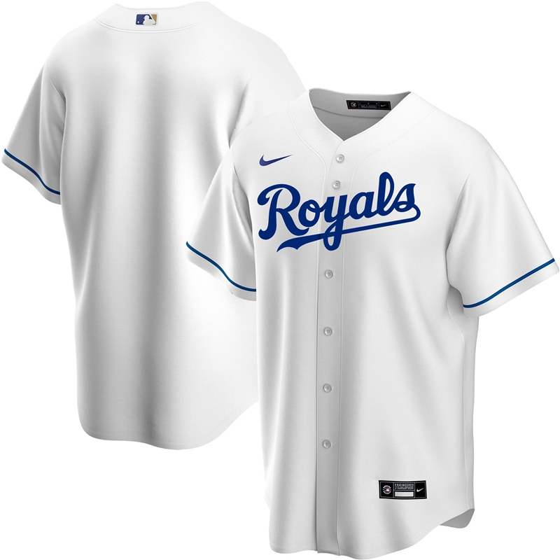 2020 MLB Youth Kansas City Royals Nike White Home 2020 Replica Team Jersey 1->youth mlb jersey->Youth Jersey